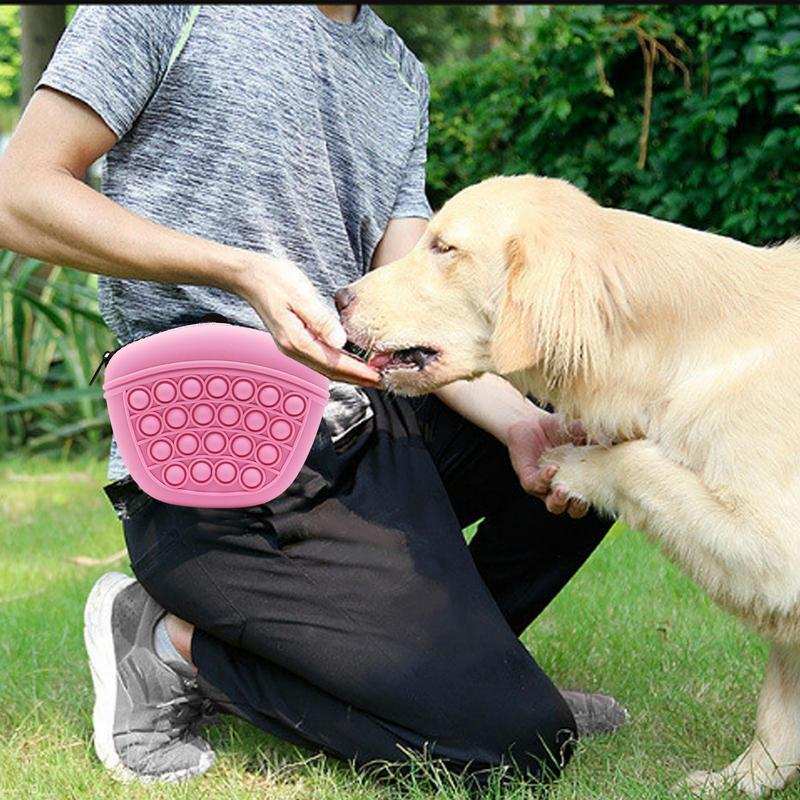 Silicone Pocket Waist Pack Pet Training Treat Pouch Bag Bundle