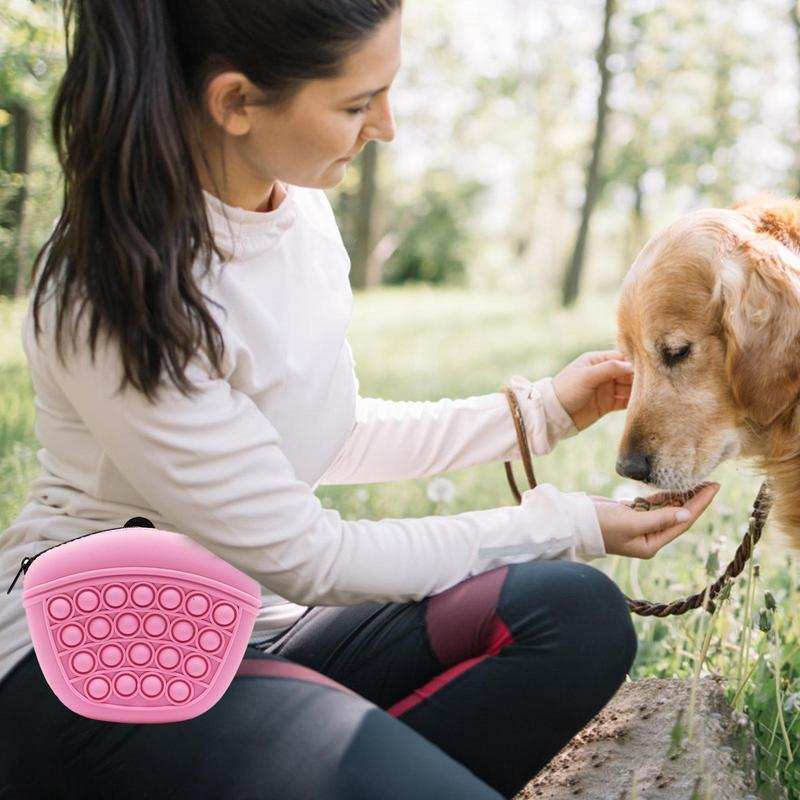 Silicone Pocket Waist Pack Pet Training Treat Pouch Bag Bundle