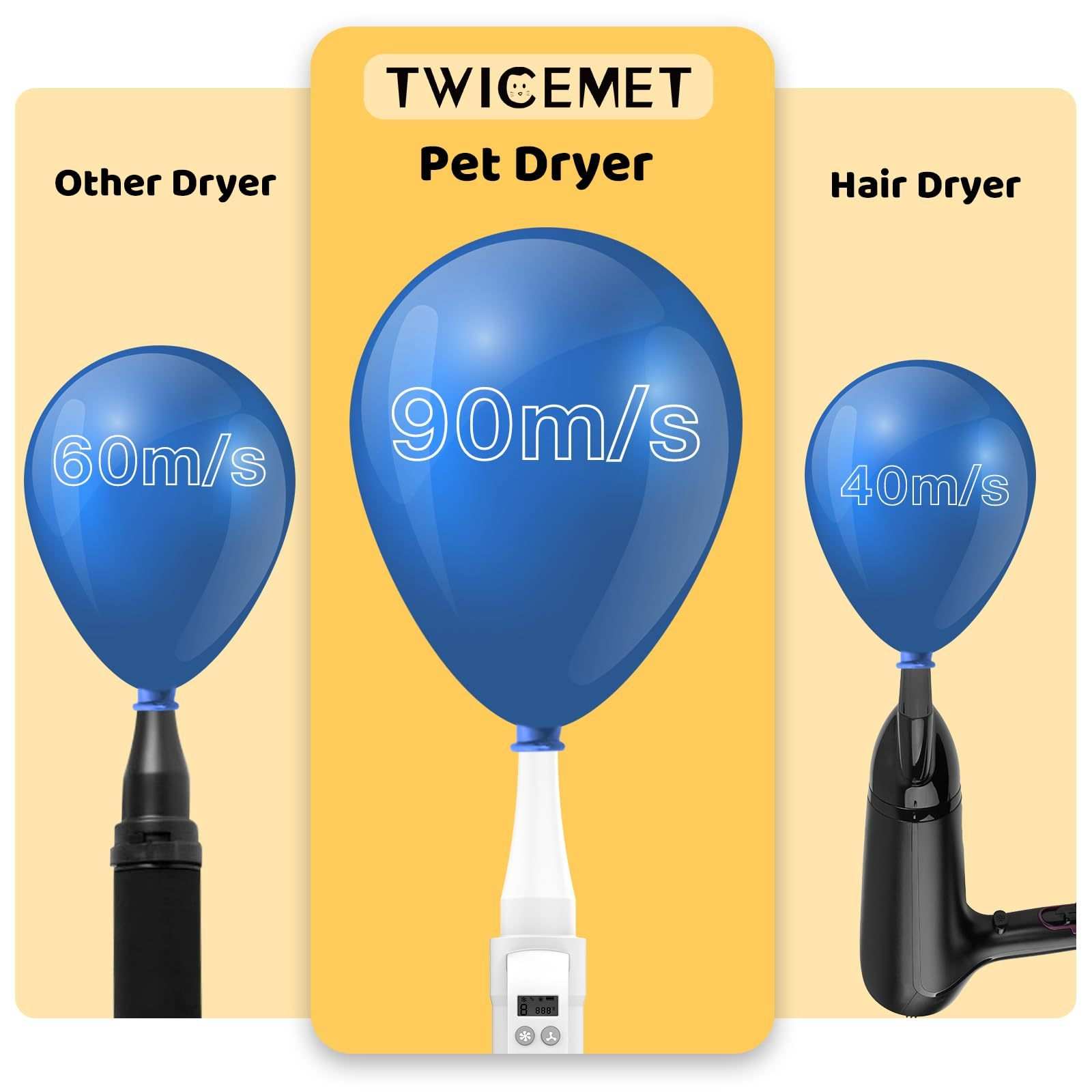 Pet Grooming Vacuum with Hair Dryer and Attachments