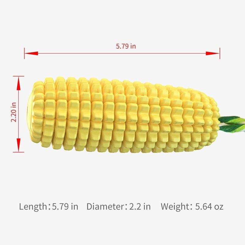 Squeaky Corn-Shaped Dog Chew Toy for Teeth Cleaning