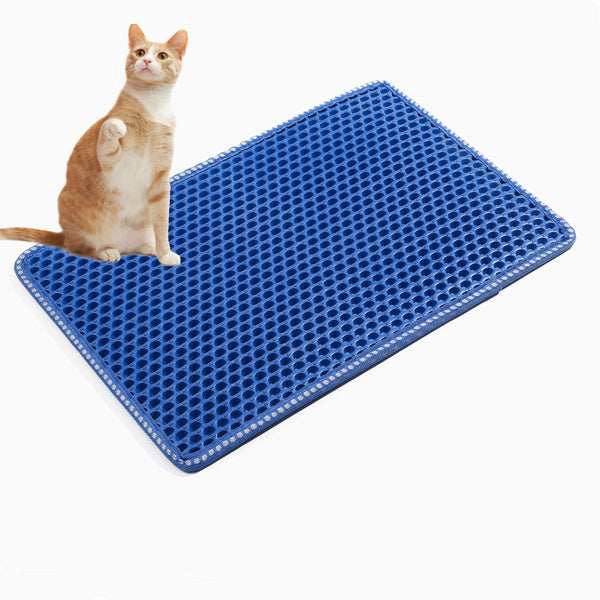 Easy Cleanup Double-layer Rice Cat Litter Mat