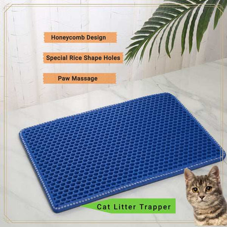Easy Cleanup Double-layer Rice Cat Litter Mat