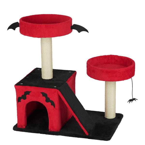 Halloween Cat Climbing Frame Gothic Cat Tree with Spacious Cat Condo