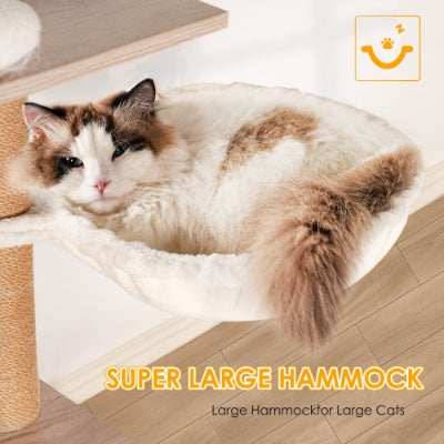 Modern Cat Condo Tree with Litter Box Enclosure