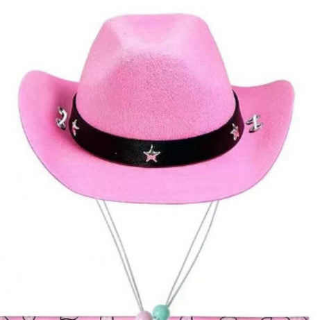 Halloween Pet Dog or Cat Pink Western Bandana and Hat Set