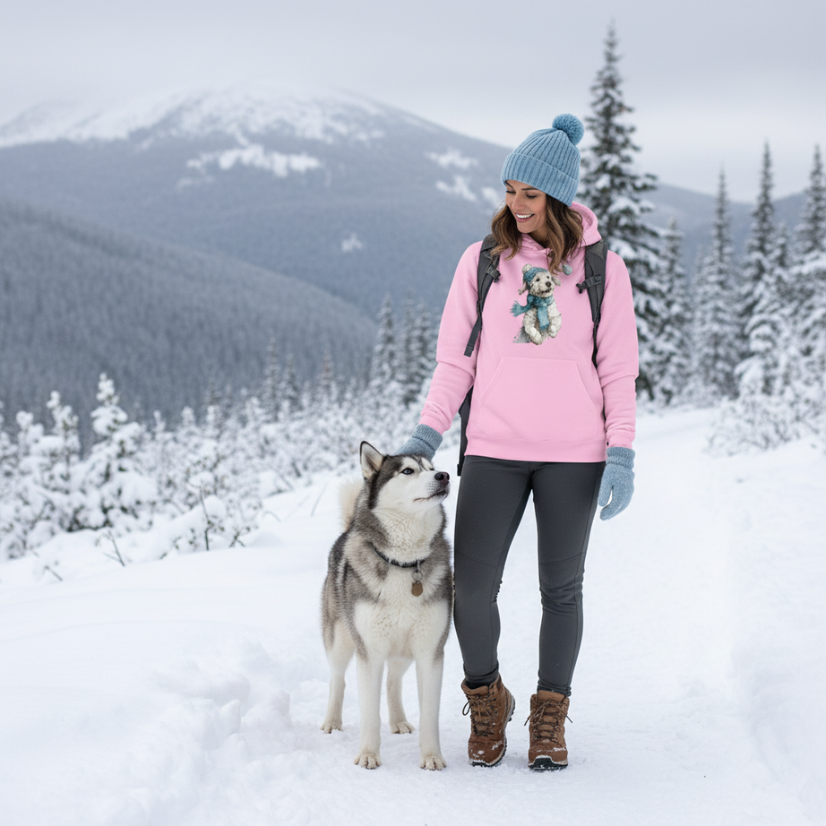 Snowball Fetch Hoodie - Whimsical Dog Lover Sweatshirt