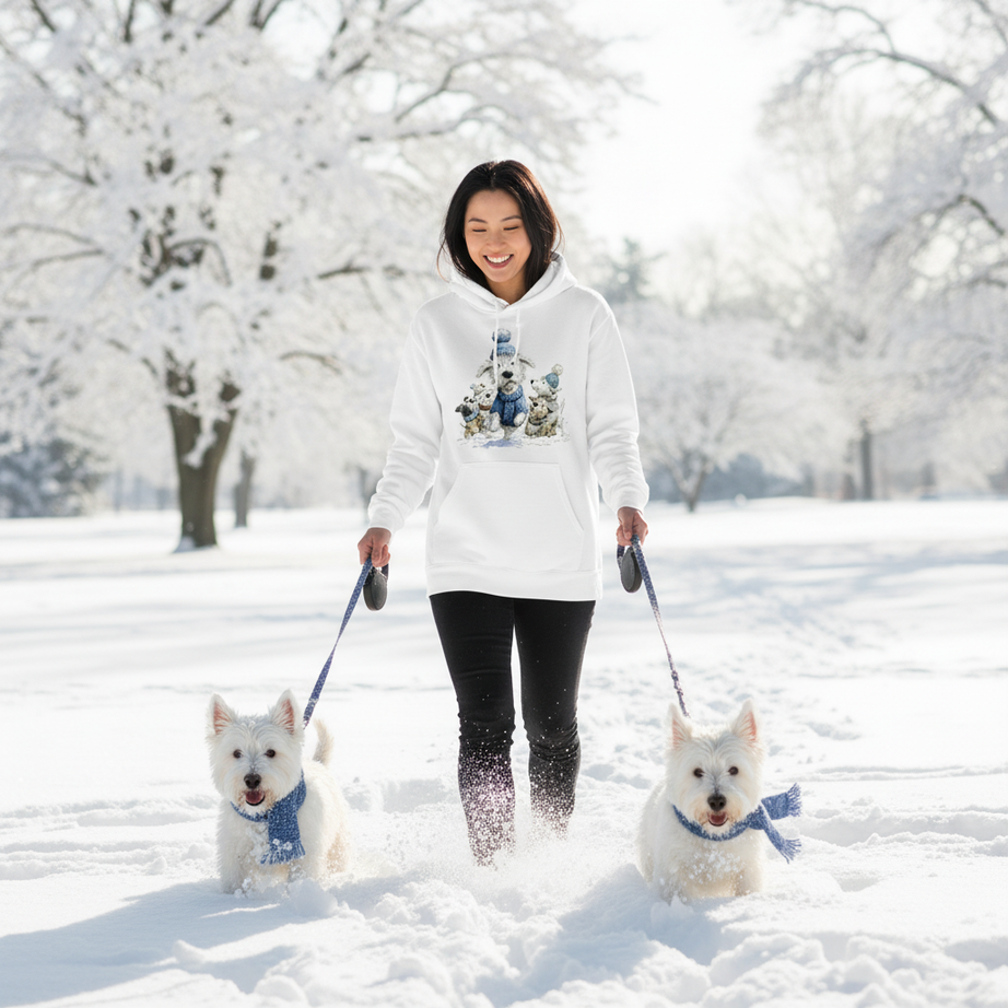 Snow Pups Hoodie - Winter Dog Lover Sweatshirt