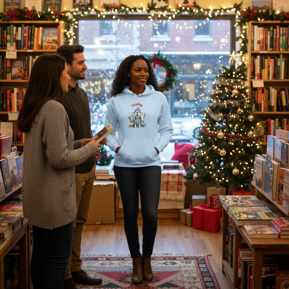 Whimsy Carol Hoodie - Festive Christmas Sweatshirt