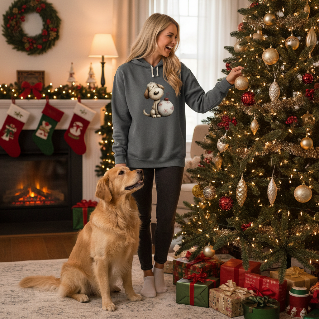 Comfort Colors Whimsy Ornament Pup Hoodie