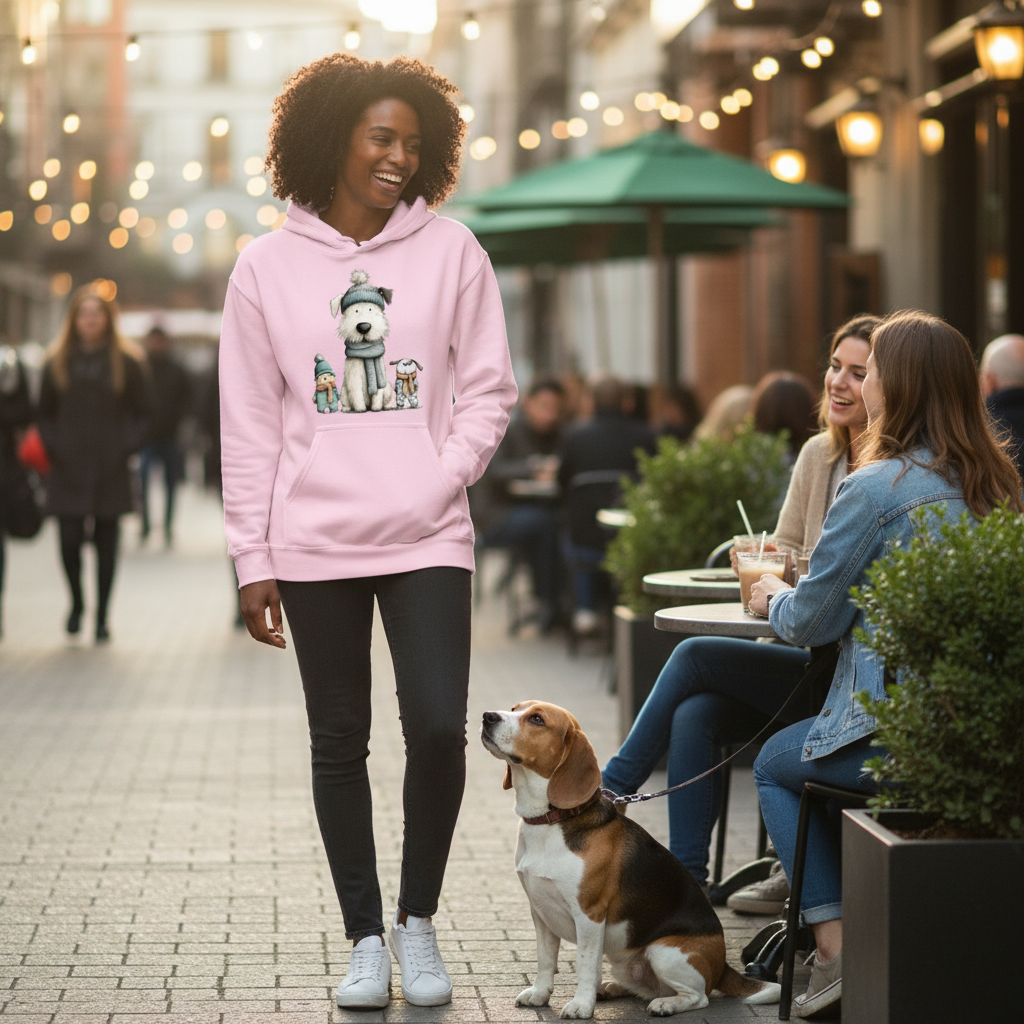 Whimsy Pup Hoodie - Playful Dog Lover Sweatshirt