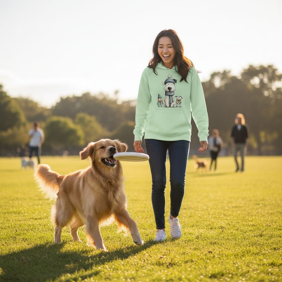 Whimsy Pup Hoodie - Playful Dog Lover Sweatshirt