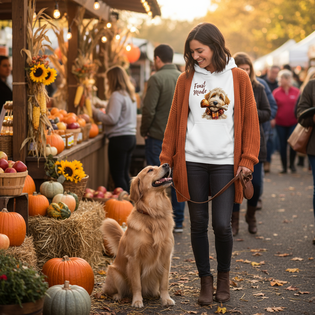 What's a Good Thanksgiving Hoodie for Dog Lovers? Feast Doodle