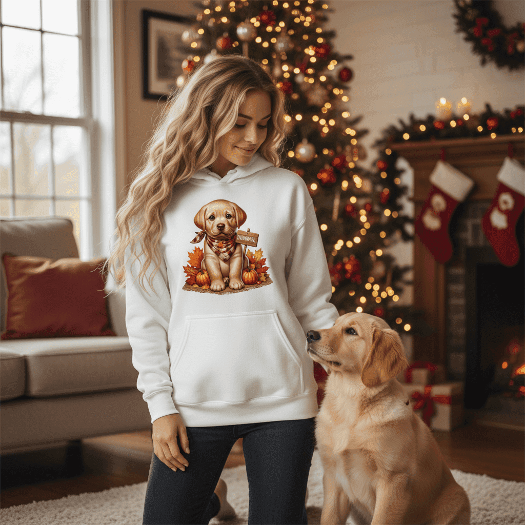 Golden Puppy Hoodie - Cozy Dog Lover Sweatshirt