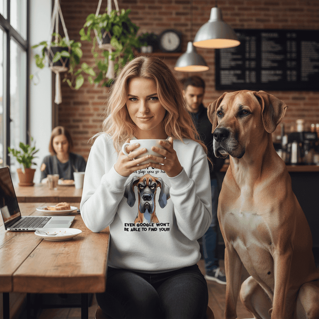 Touch My Coffee Dog Crewneck - Funny Great Dane Sweatshirt