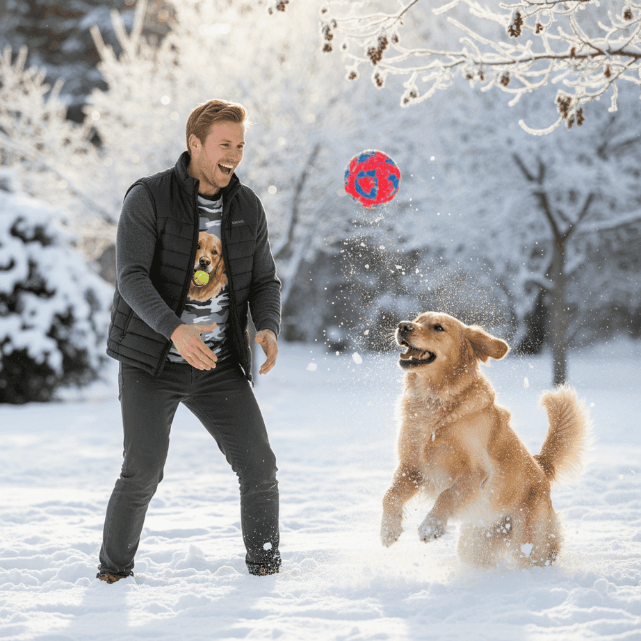 Golden Retriever Ball Tee - Playful Fetch Camo Shirt