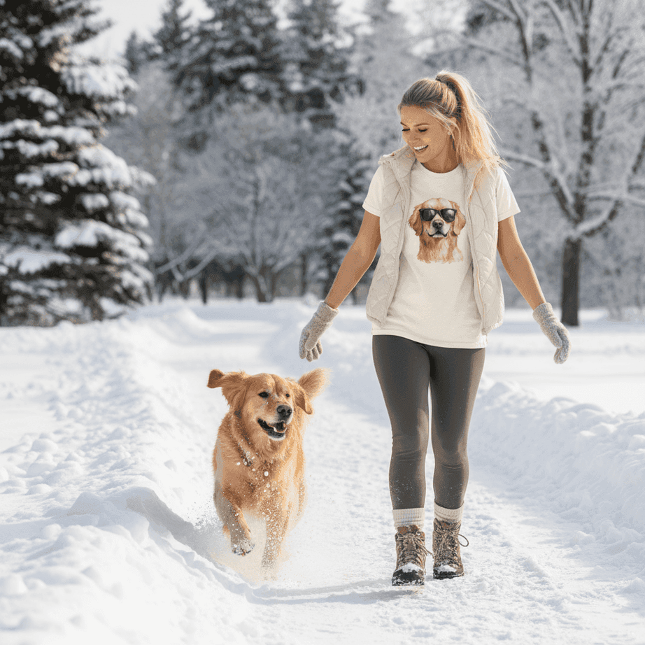 Golden Retriever Camo Tee - Cool Dog with Sunglasses