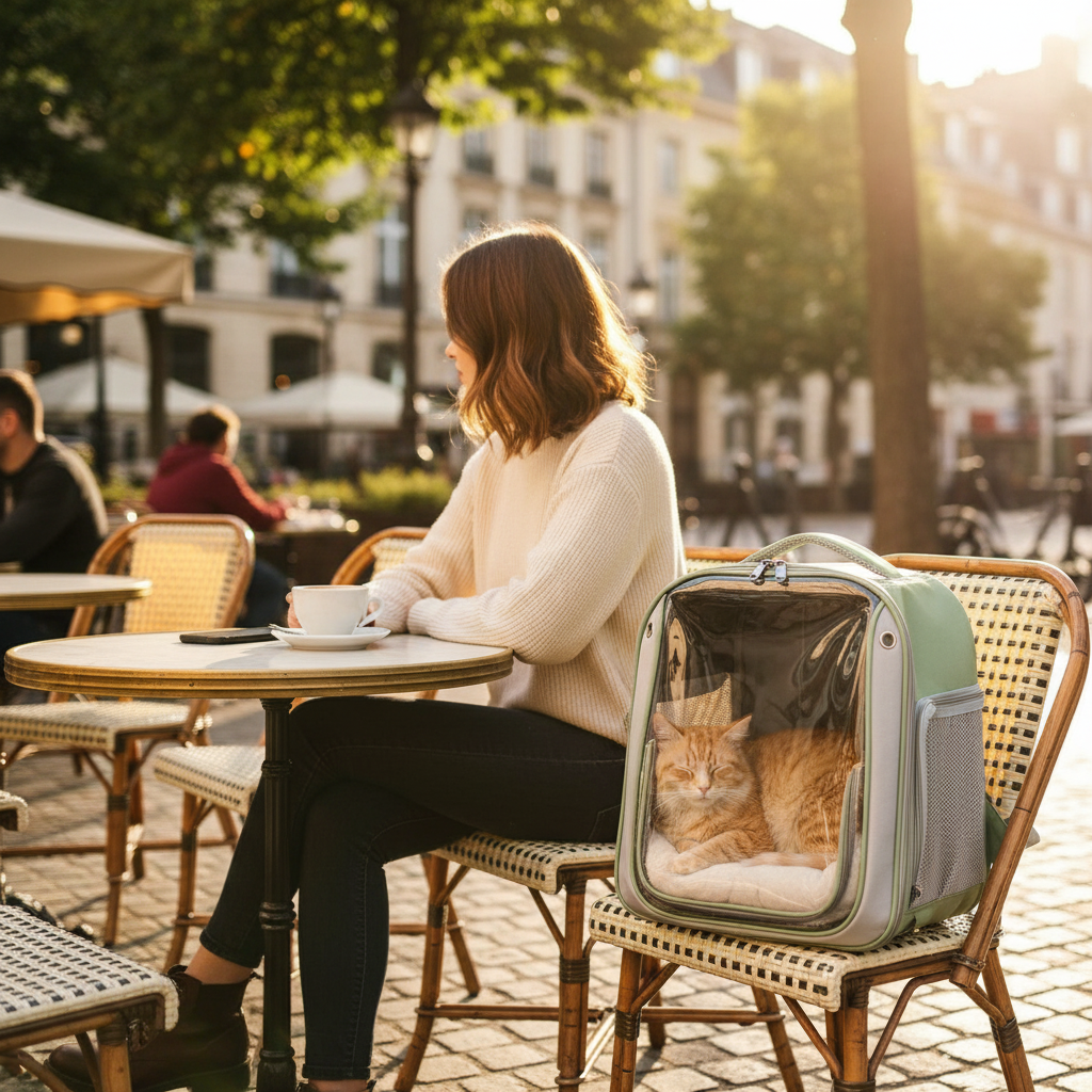 Panoramic Cat Carrier Backpack - Large Breathable Window