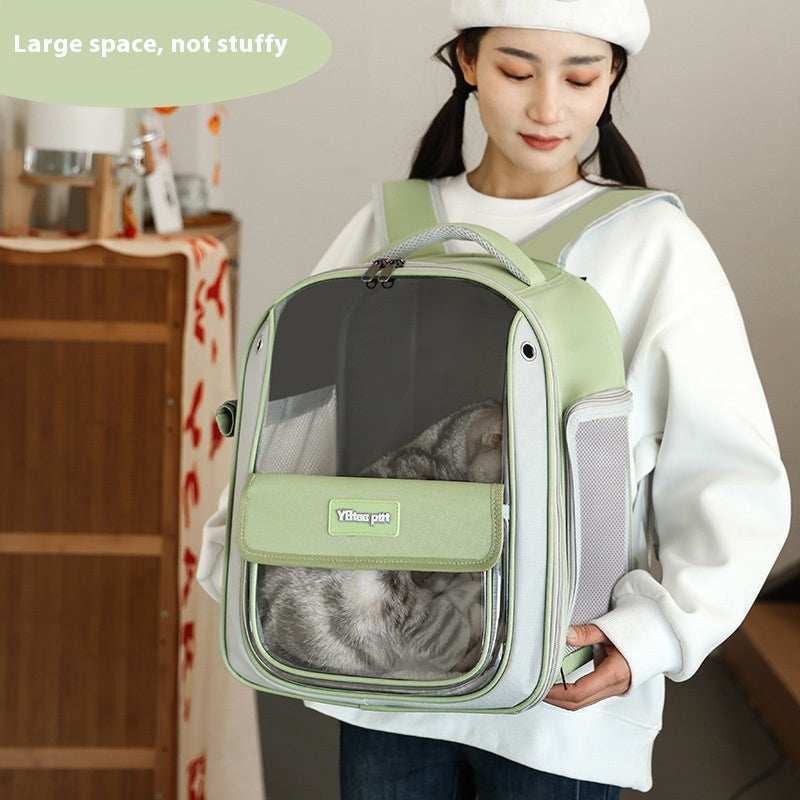 Panoramic Cat Carrier Backpack - Large Breathable Window